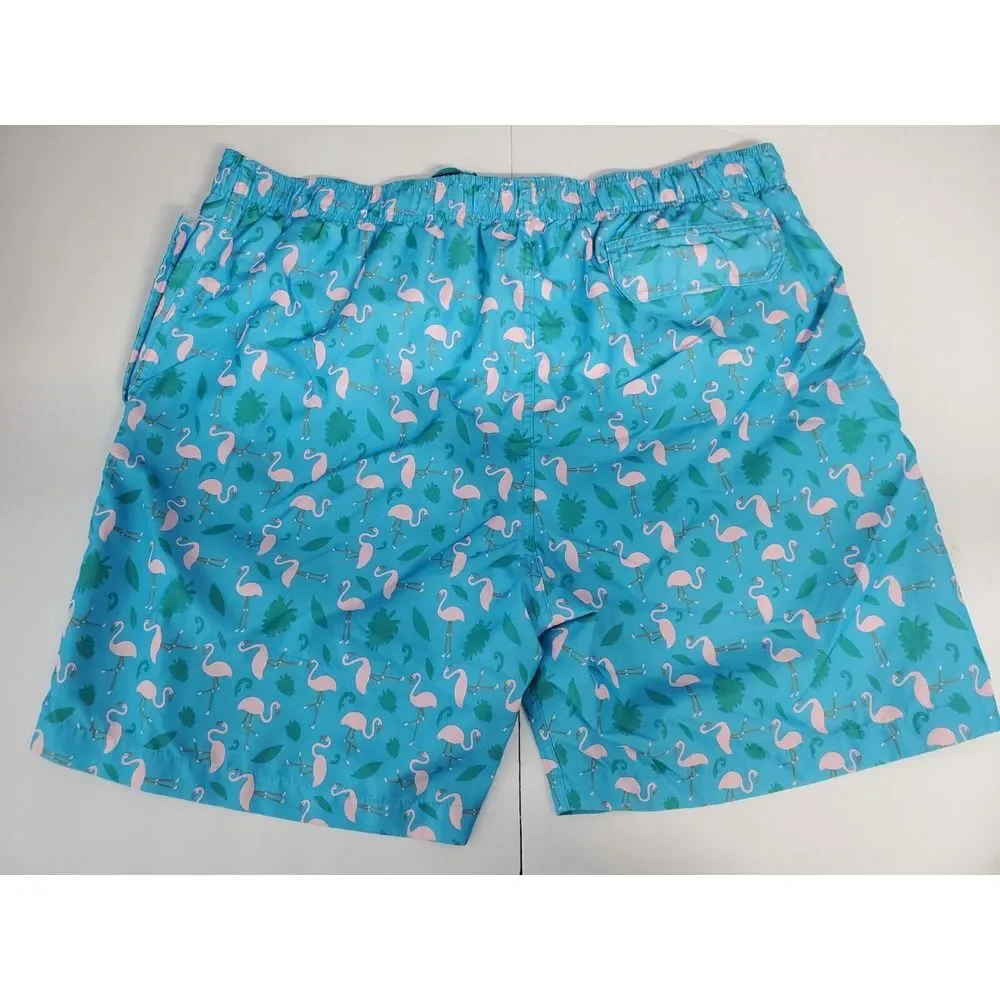 Hawaiian Authentics Swim Trunks/Shorts XXL Lined Flamingos‎